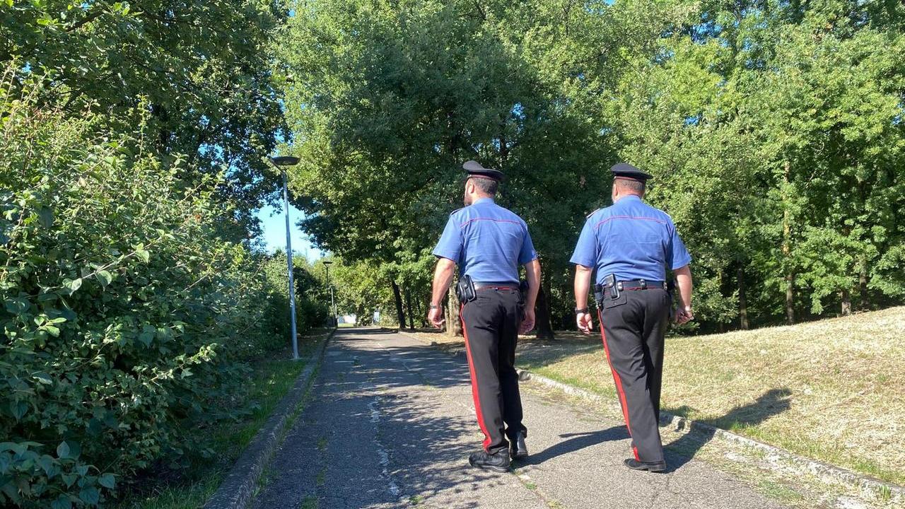 I carabinieri al parco Rio Gamberi di Castelnuovo