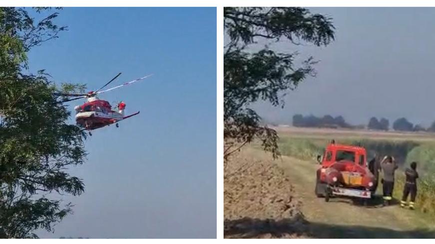 Le ricerche dei vigili del fuoco