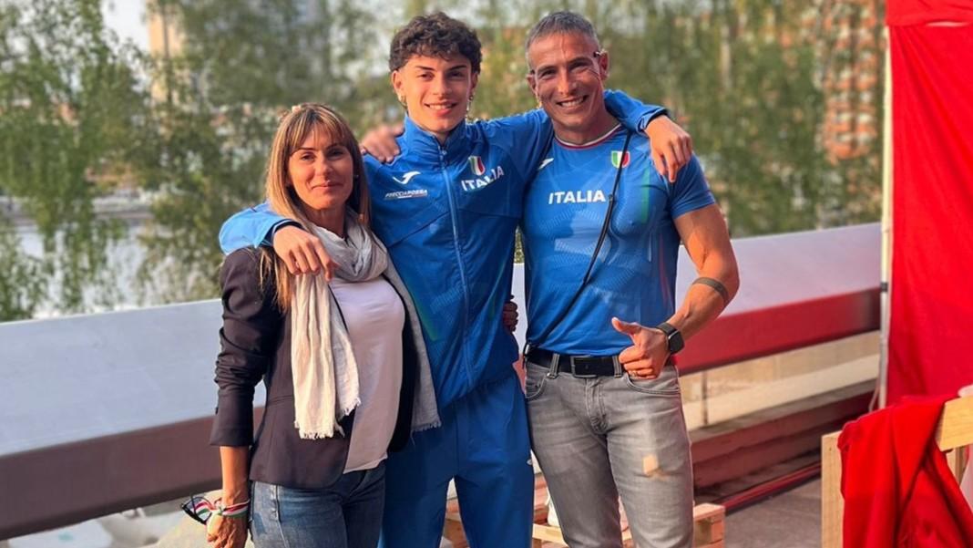 Diego Nappi insieme ai genitori Tania e Giovanni