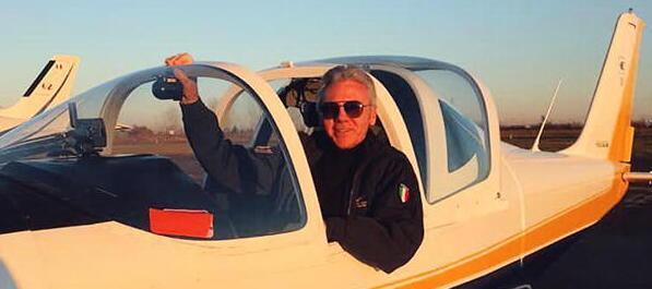
	Vannis Marchi a bordo dell'ultraleggero

