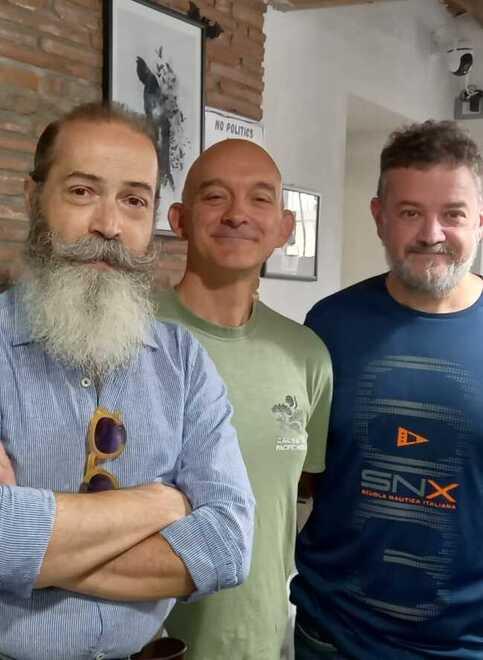 
	Da sinistra Roberto Del Cima, Federico Barca e Tommaso Nicosia promotori dell&rsquo;evento

