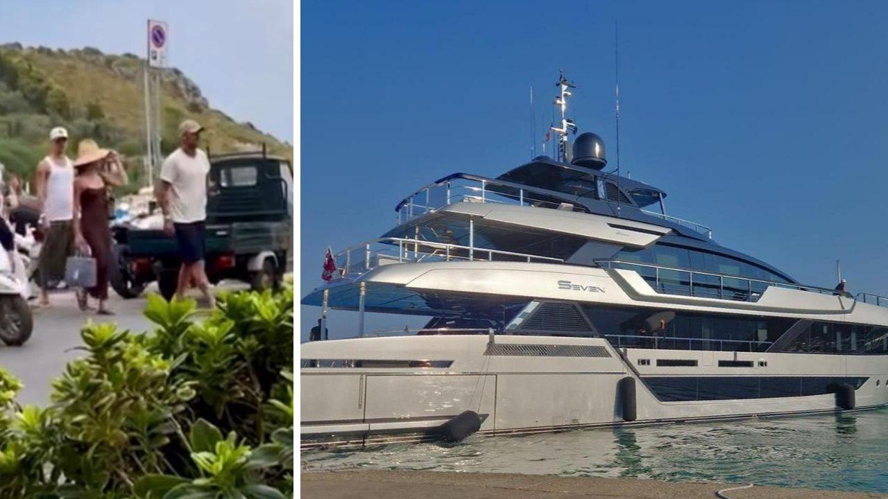 Beckham e la moglie a spasso in Toscana e il super yacht