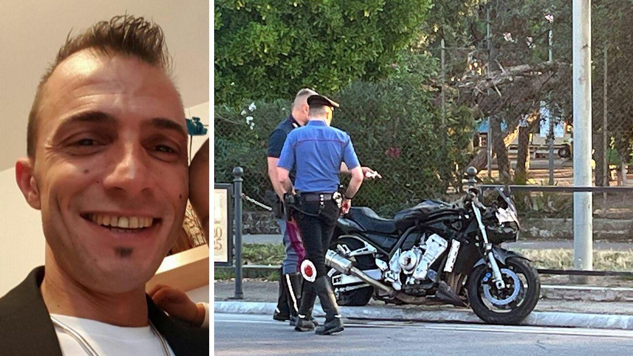 
	Eugenio Frasca e il luogo dove si &egrave; schiantato con la moto

