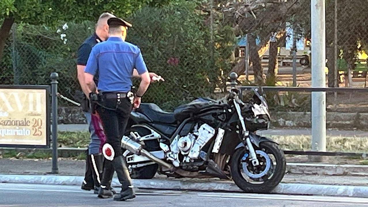 La moto su cui viaggiava la vittima