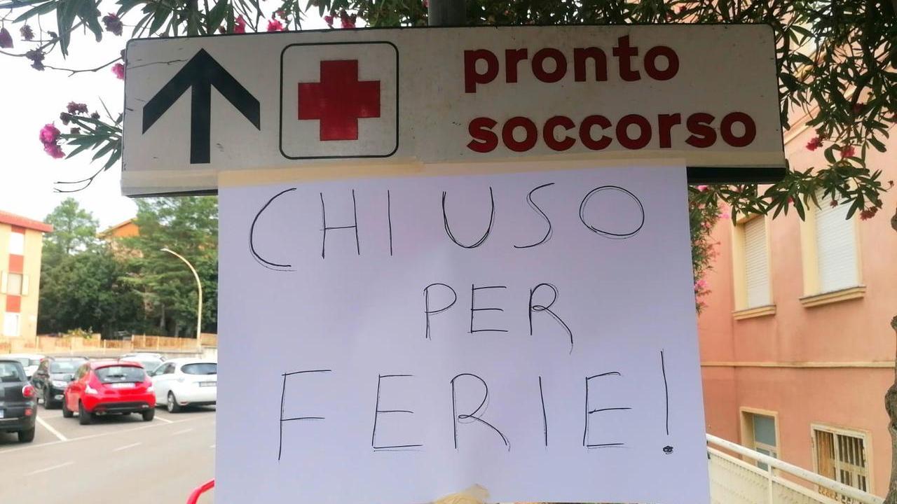 Isili il cartello del Pronto Soccorso chiuso per ferie