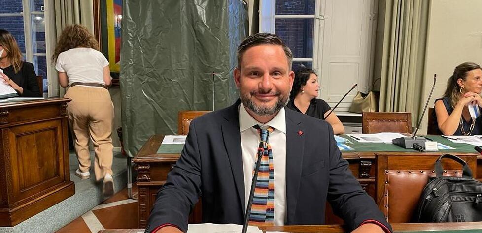 
	Il consigliere comunale Daniele Bianucci in aula


