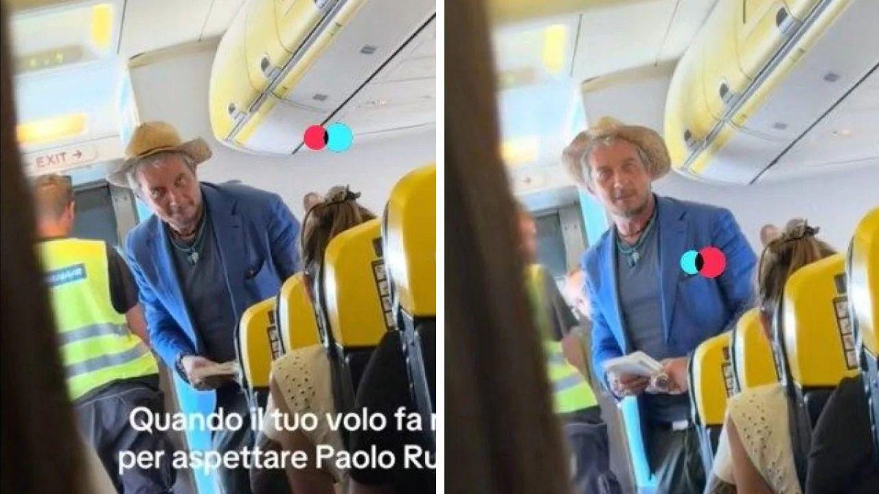 Paolo Ruffino sale a bordo dell'aereo (Foto: TikTok)