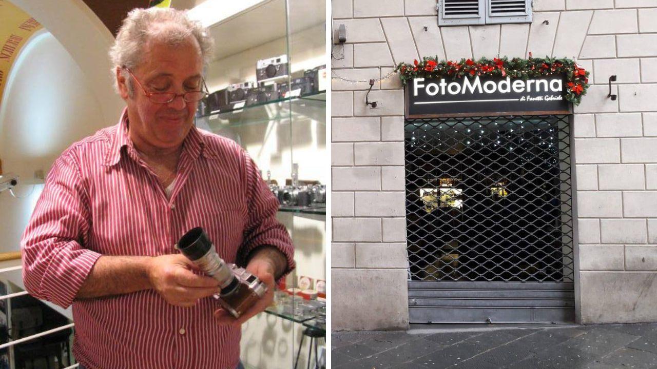 Gabriele Fanetti e il suo negozio