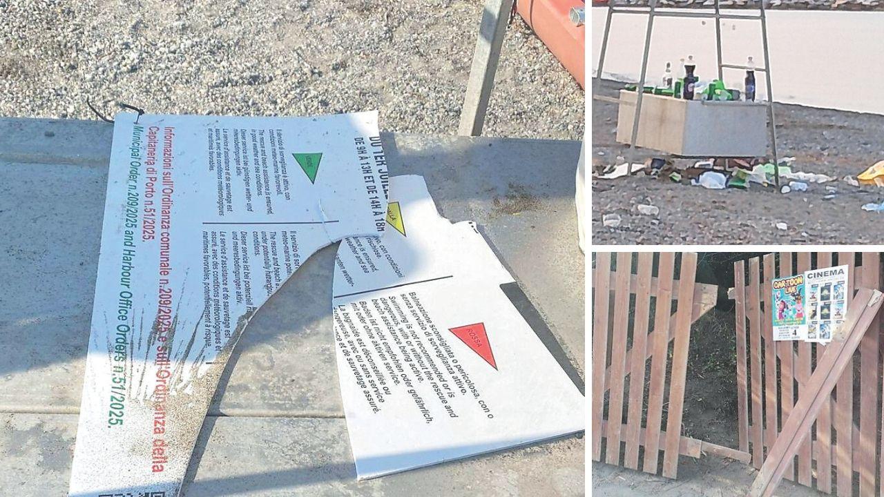 I danni causati dai vandali alle Gorette e a Bibbona