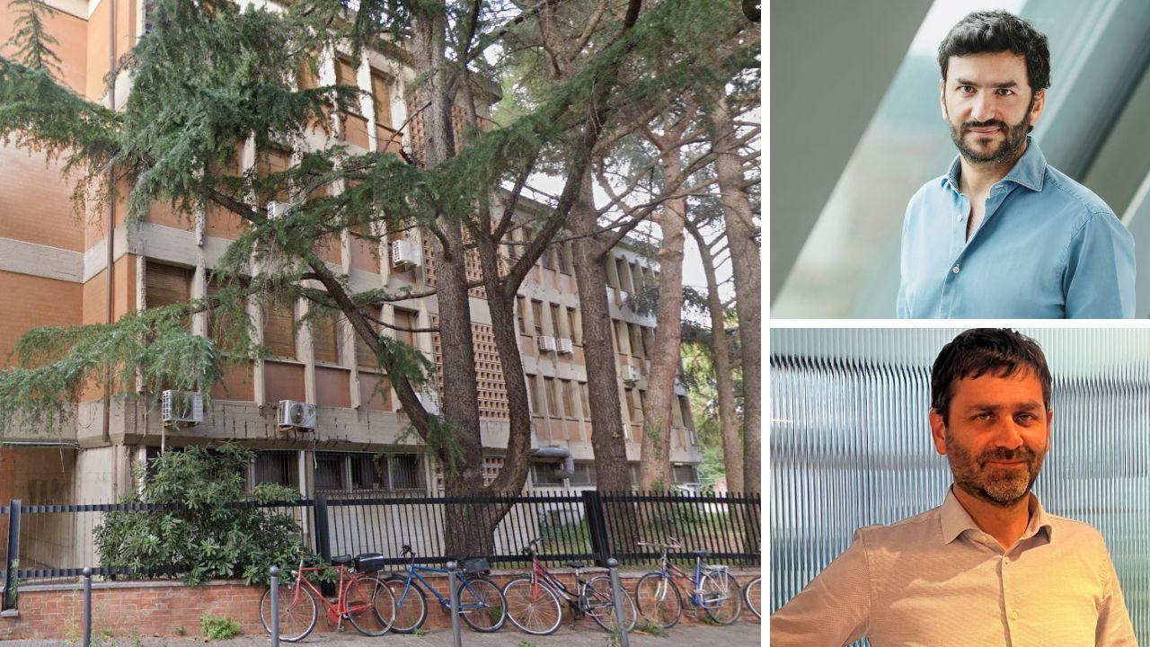 Il palazzo a Pisa dove sarà realizzato lo studentato, dall'alto Alberto e Francesco Dalmasso