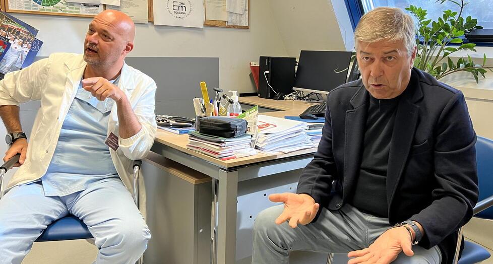 
	Il primario del pronto soccorso Giuseppe Pepe e il sindaco di Forte Bruno Murzi

