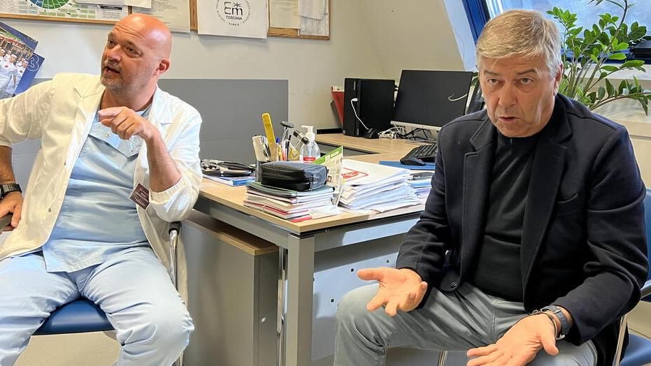 Il primario del pronto soccorso Giuseppe Pepe e il sindaco di Forte Bruno Murzi