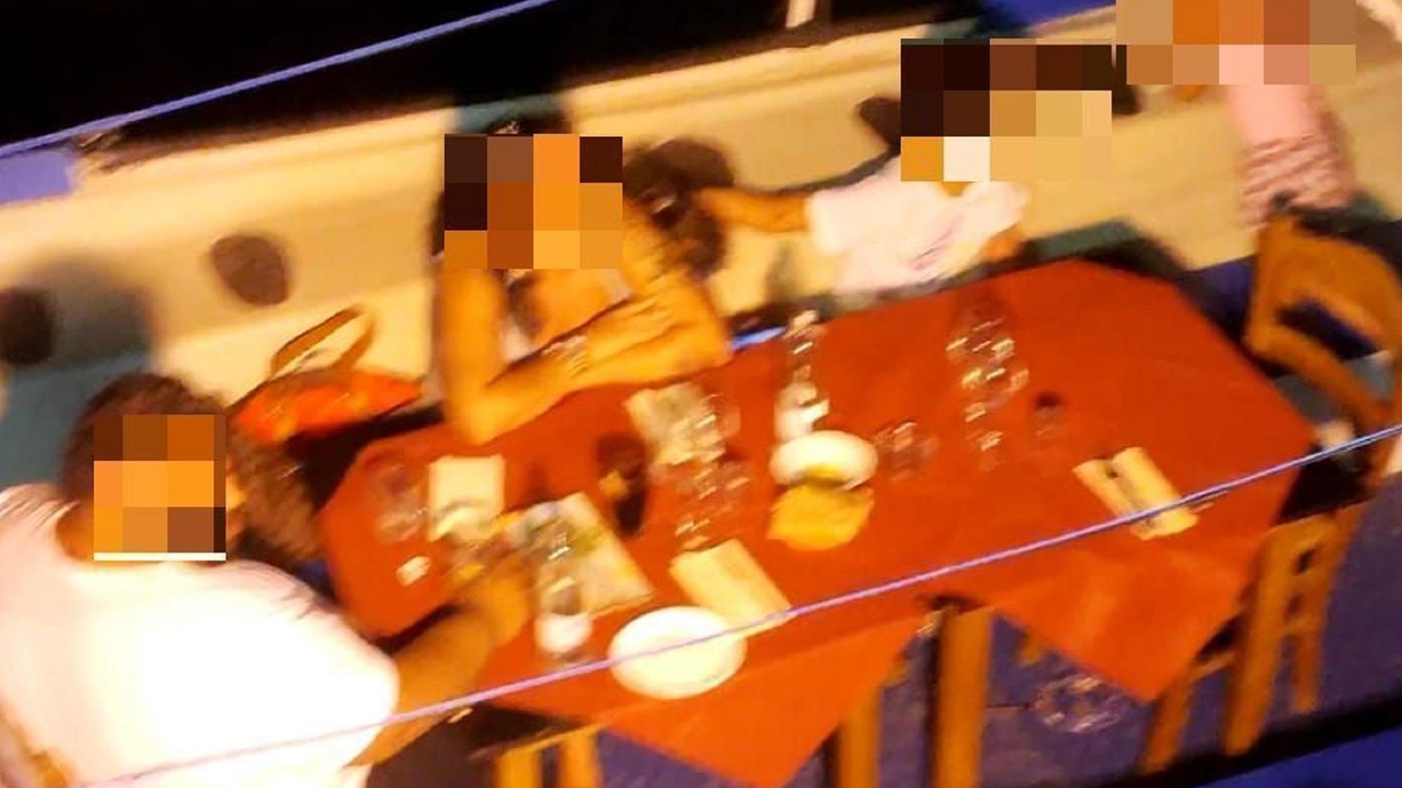 I commensali ripresi prima della fuga