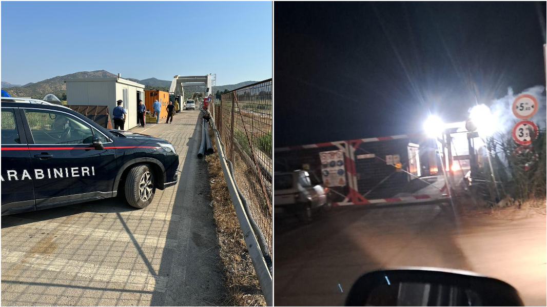 Attentato incendiario nel cantiere per il ponte sul Flumendosa