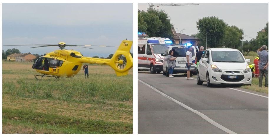 Boretto, auto fuori strada: un ferito grave