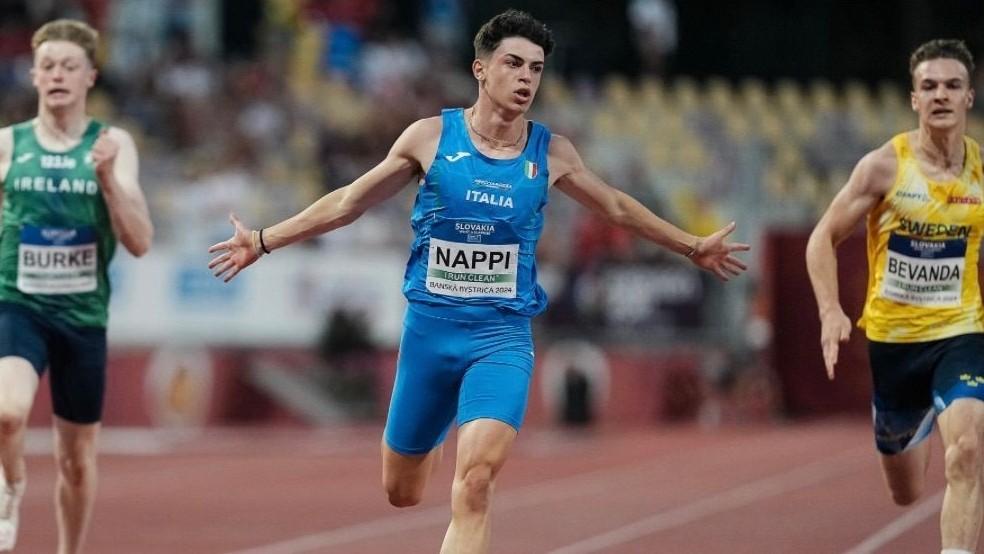 Diego Nappi, Filippo Tortu, Lorenzo Patta e Dalia Kaddari al raduno delle staffette