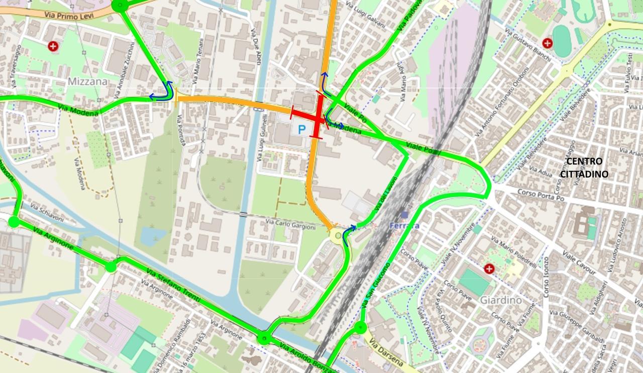 Via Modena chiusa per lavori, disagi nel weekend del Ferrara Buskers Festival