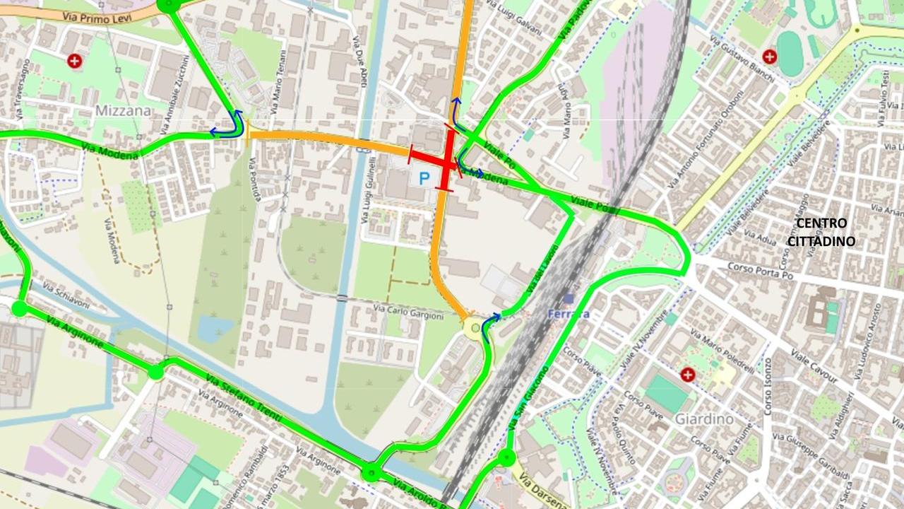 Via Modena chiusa per lavori, disagi nel weekend del Ferrara Buskers Festival