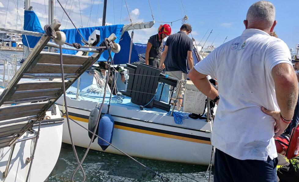 L'intervento sull'imbarcazione