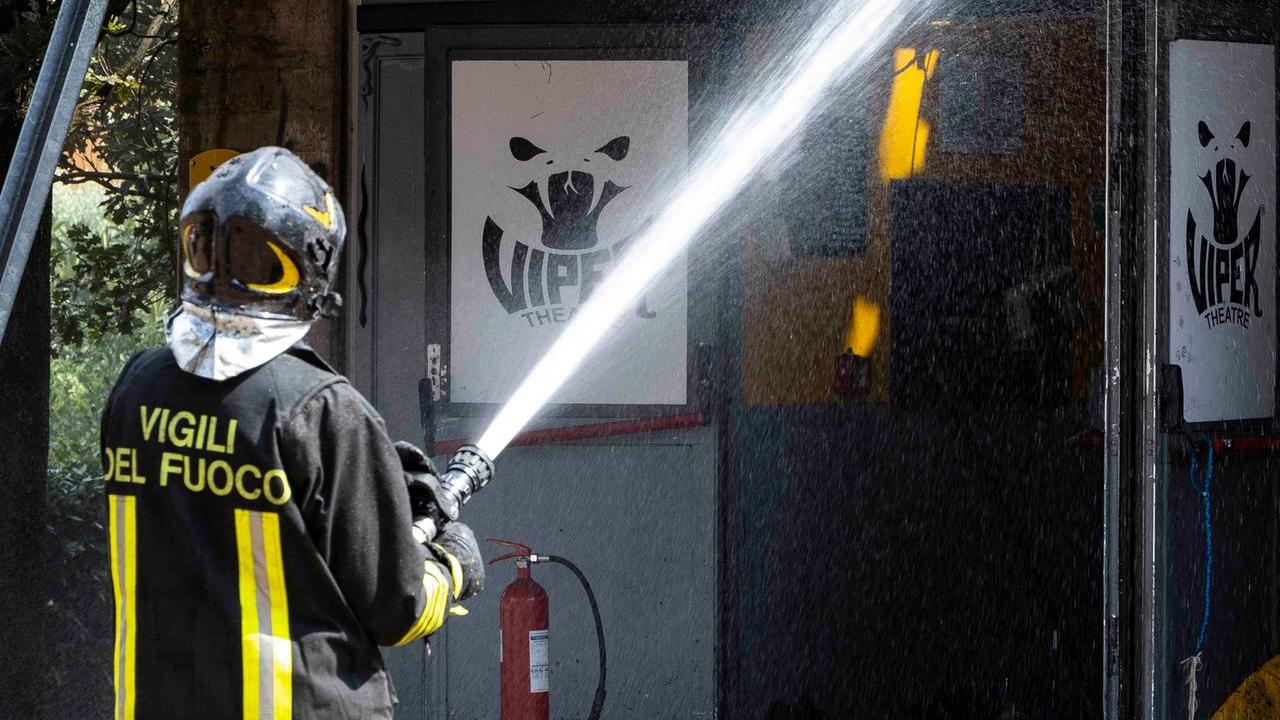 I vigili del fuoco in azione