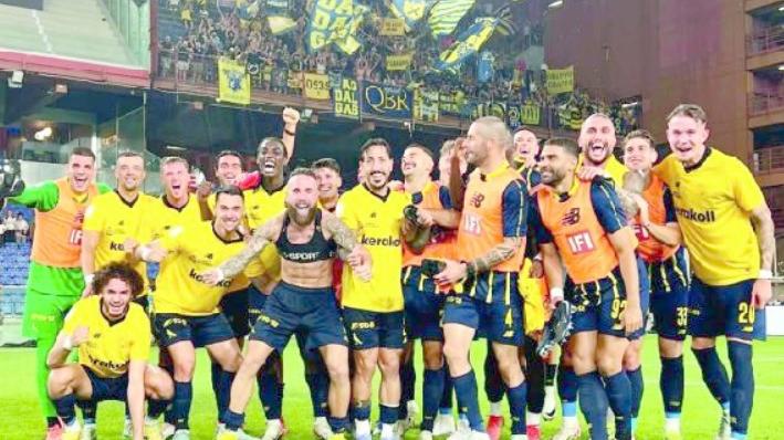 Il Modena esulta al Ferraris