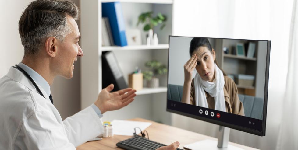 
	Una seduta di telemedicina (foto Freepik)

