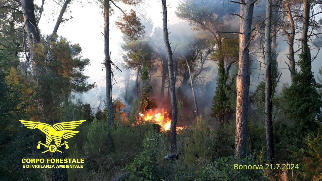 Un incendio in una foto di archivio 