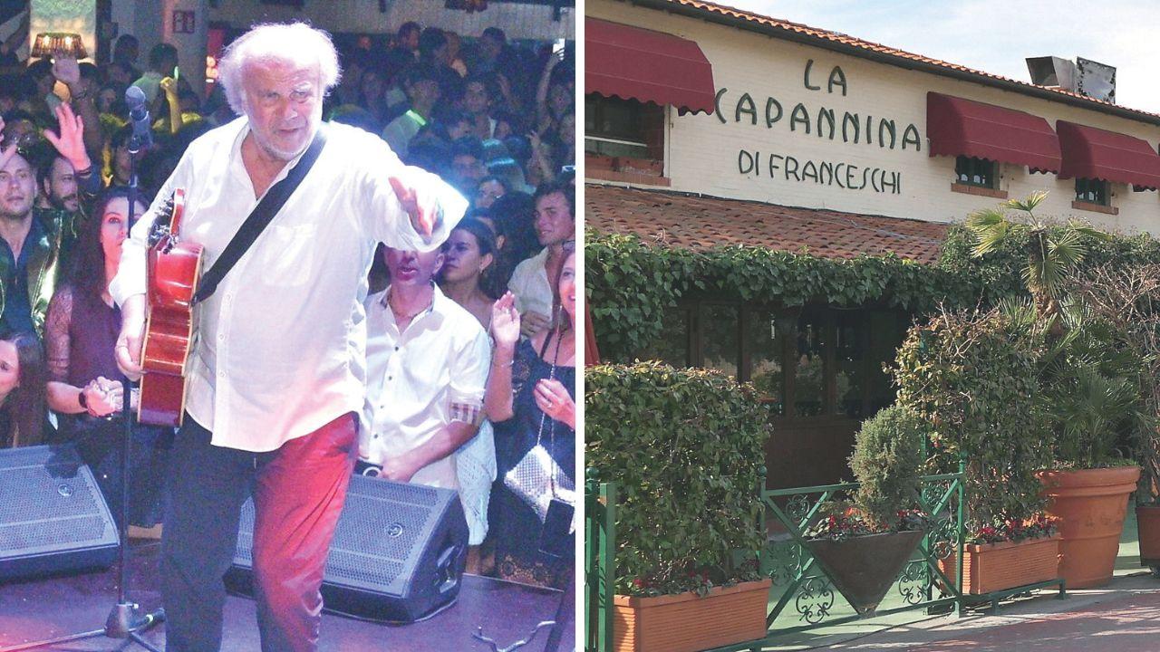 
	Jerry Cal&agrave; in Capannina e l'esterno del locale di Forte dei Marmi

