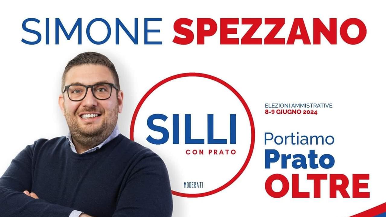 Simone Spezzano quando era candidato alle comunali