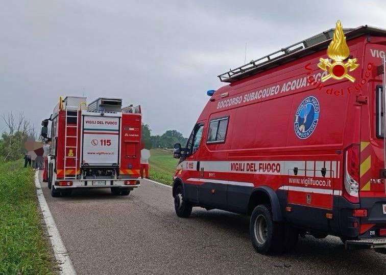 
	I vigili del fuoco sul luogo della tragedia (foto Vigili del fuoco)

