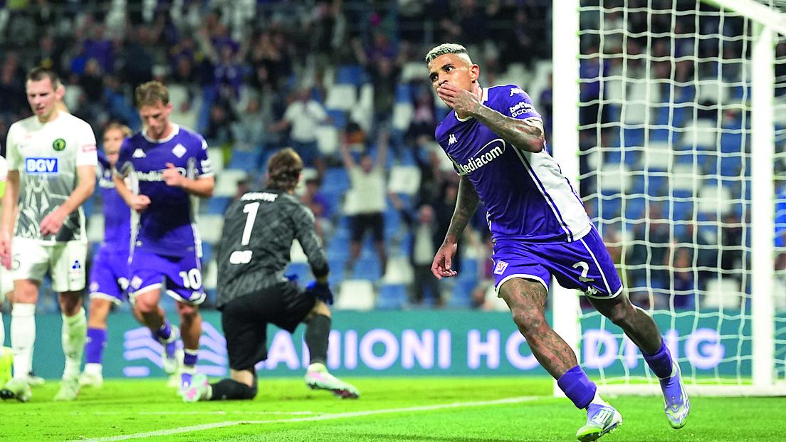 Dodò esulta dopo il gol dell'1-2
