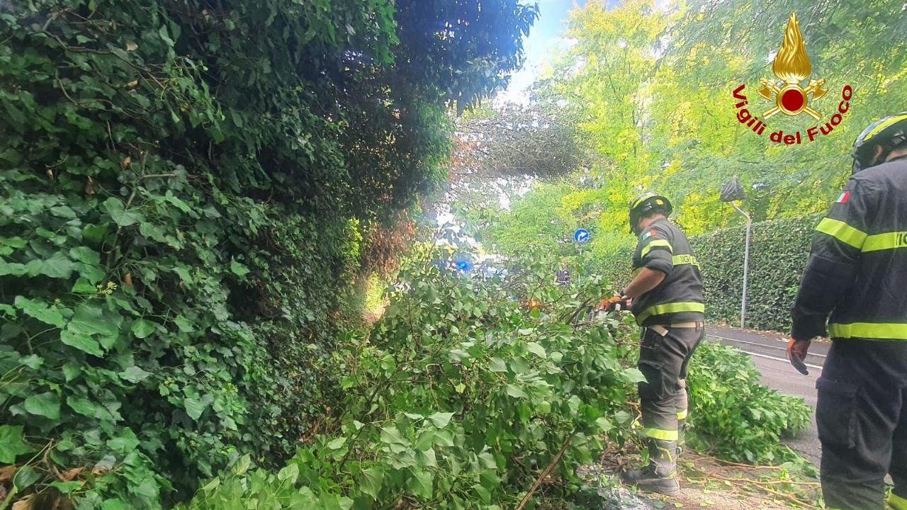 Un intervento dei vigili del fuoco