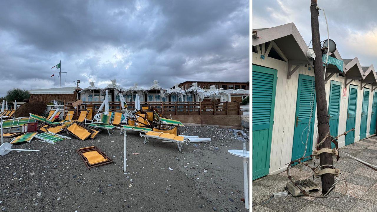 
	I danni causati dal maltempo al Bagno Marchini a Marina di Massa

