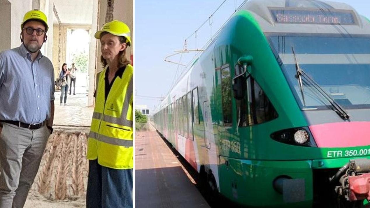 Il sindaco nel cantiere della Stazione piccola e "Gigetto"