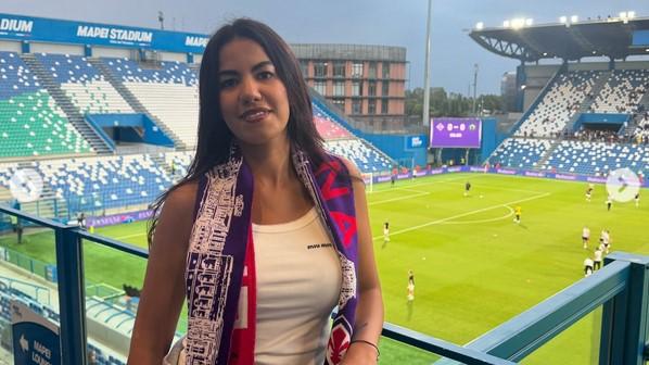 Asmaa Gacem in tribuna al Mapei Stadium di Reggio Emilia