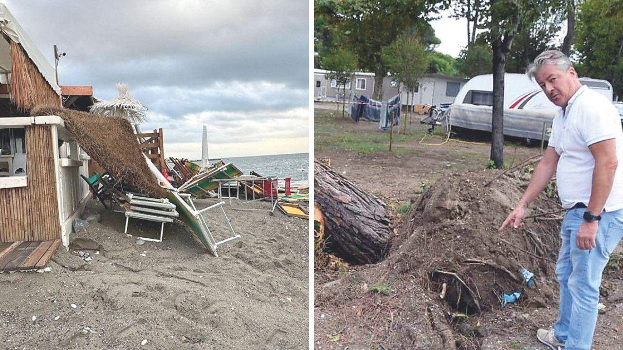 Danni al bagno Marchini e al camping Partaccia