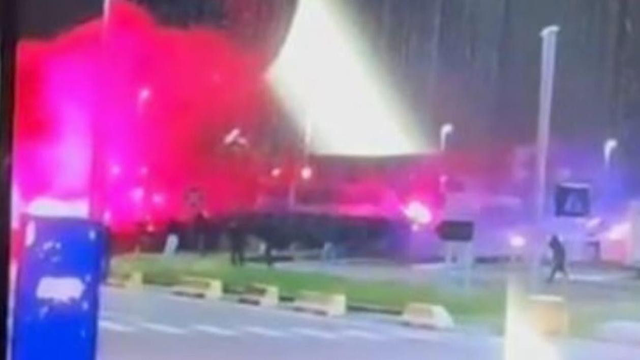 Un frame di un video (dai social)