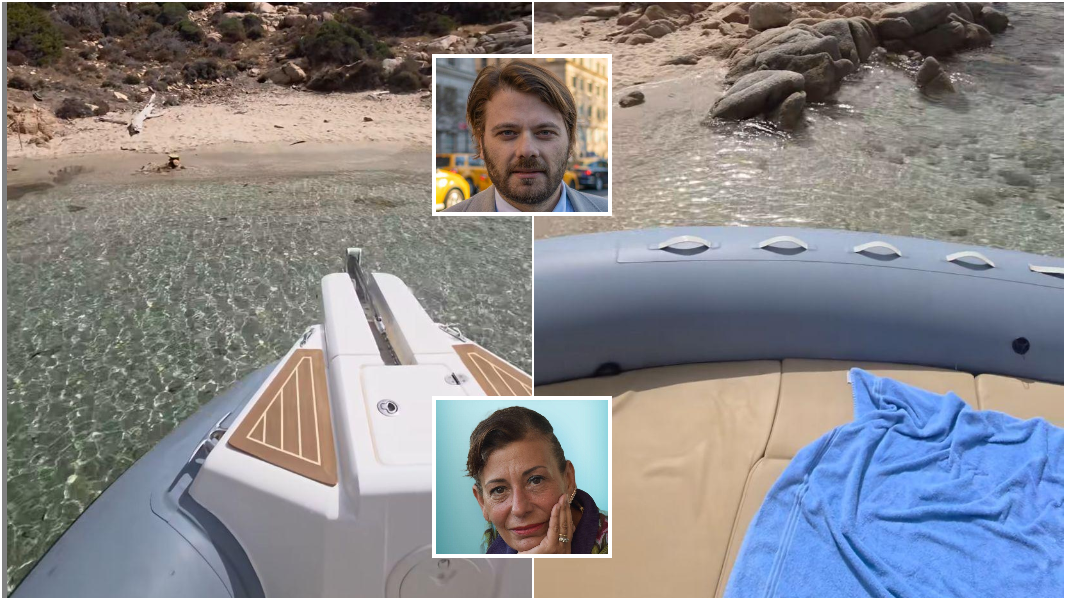 L’influencer con il gommone sulla spiaggia di Caprera: «Mail bombing contro il Parco»