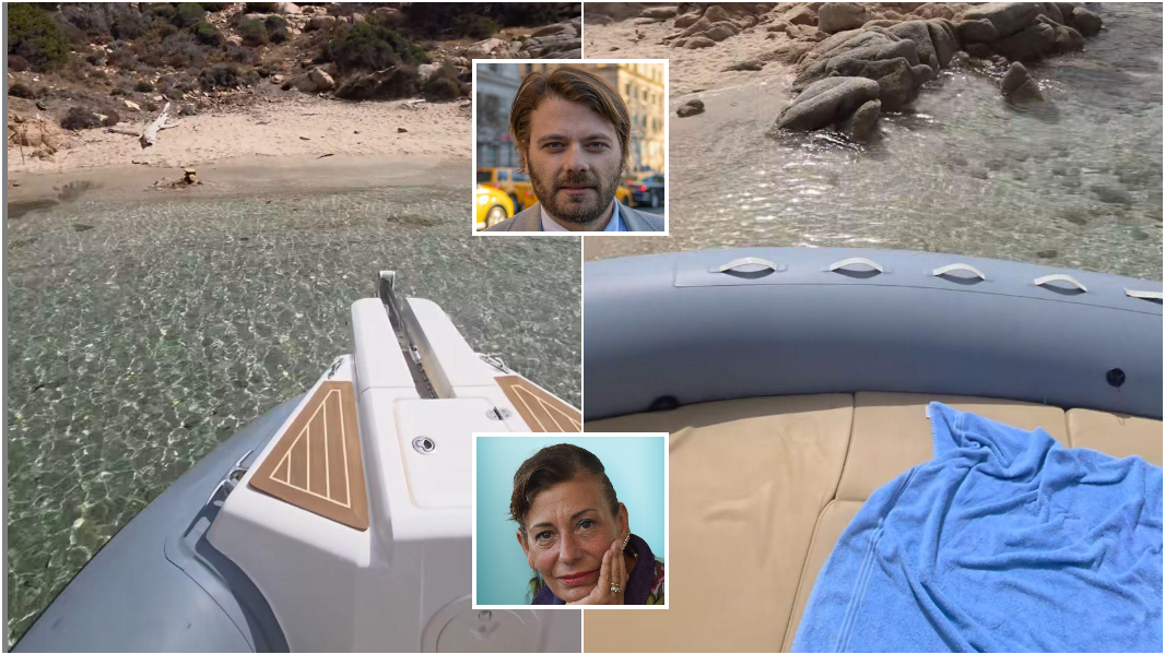 L’influencer con il gommone sulla spiaggia di Caprera: «Mail bombing contro il Parco»