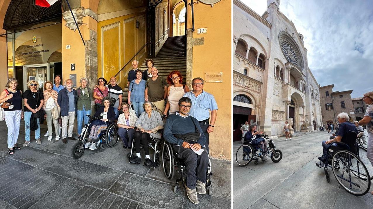 I partecipanti al primo tour lento e accessibile