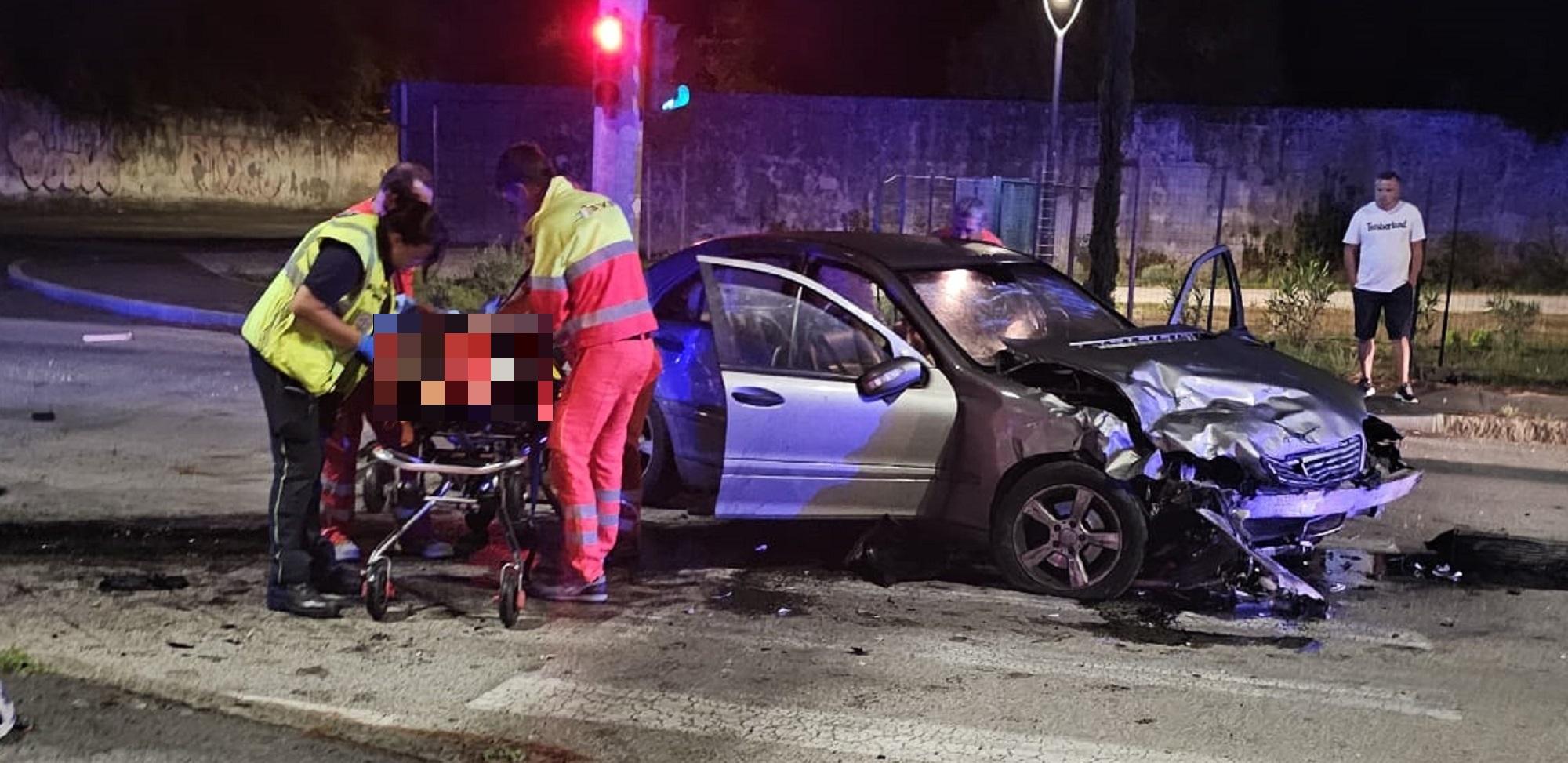 L'auto alla guida della quale c'era il "pirata"