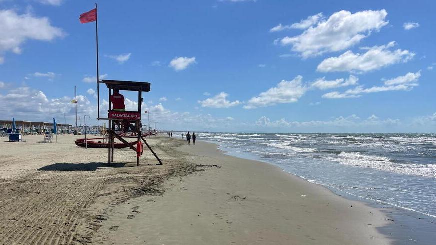 La spiaggia ieri mattina (2 settembre)