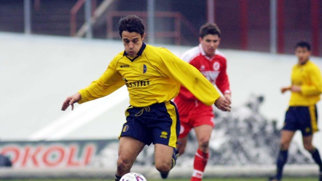 Rubens Pasino con la maglia del Modena