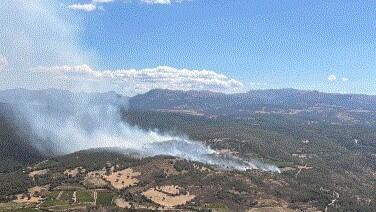 Incendio nelle campagne di Mamoiada, in azione tre elicotteri e un Canadair