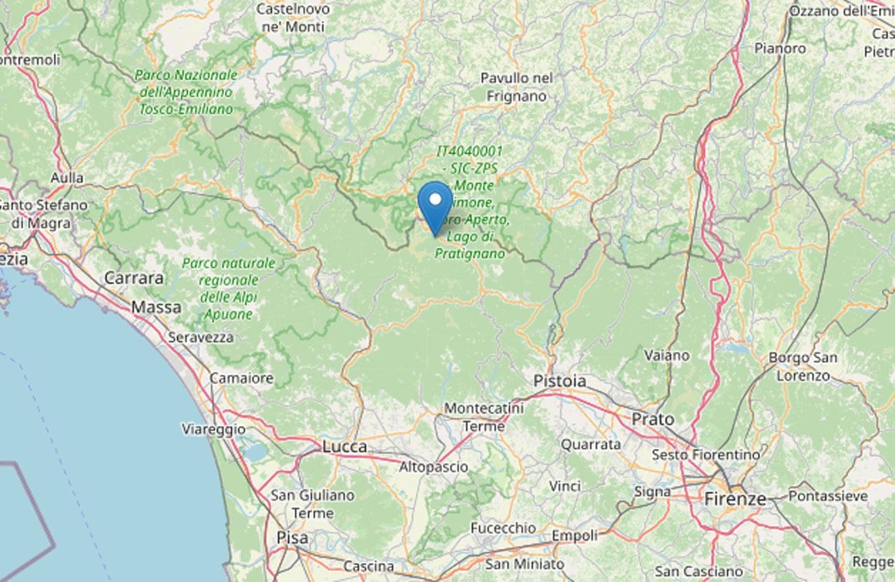 
	L'epicentro della scossa (Ingv)

