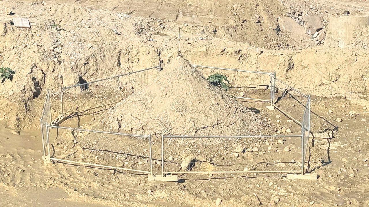 Il punto del cantiere del Teatro Il Ferruccio in cui è stato trovato l’ordigno risalente alla Seconda guerra mondiale