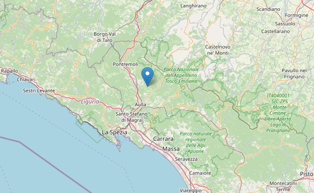 
	L'epicentro della scossa

