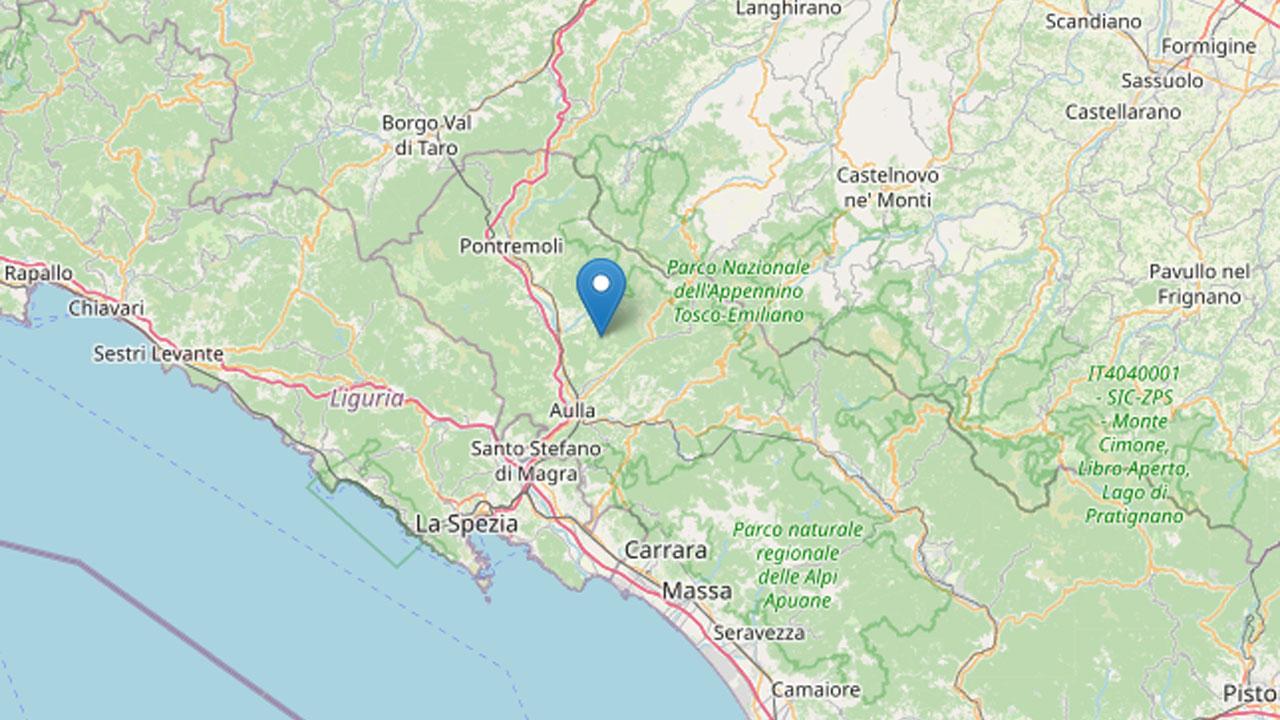 L'epicentro della scossa