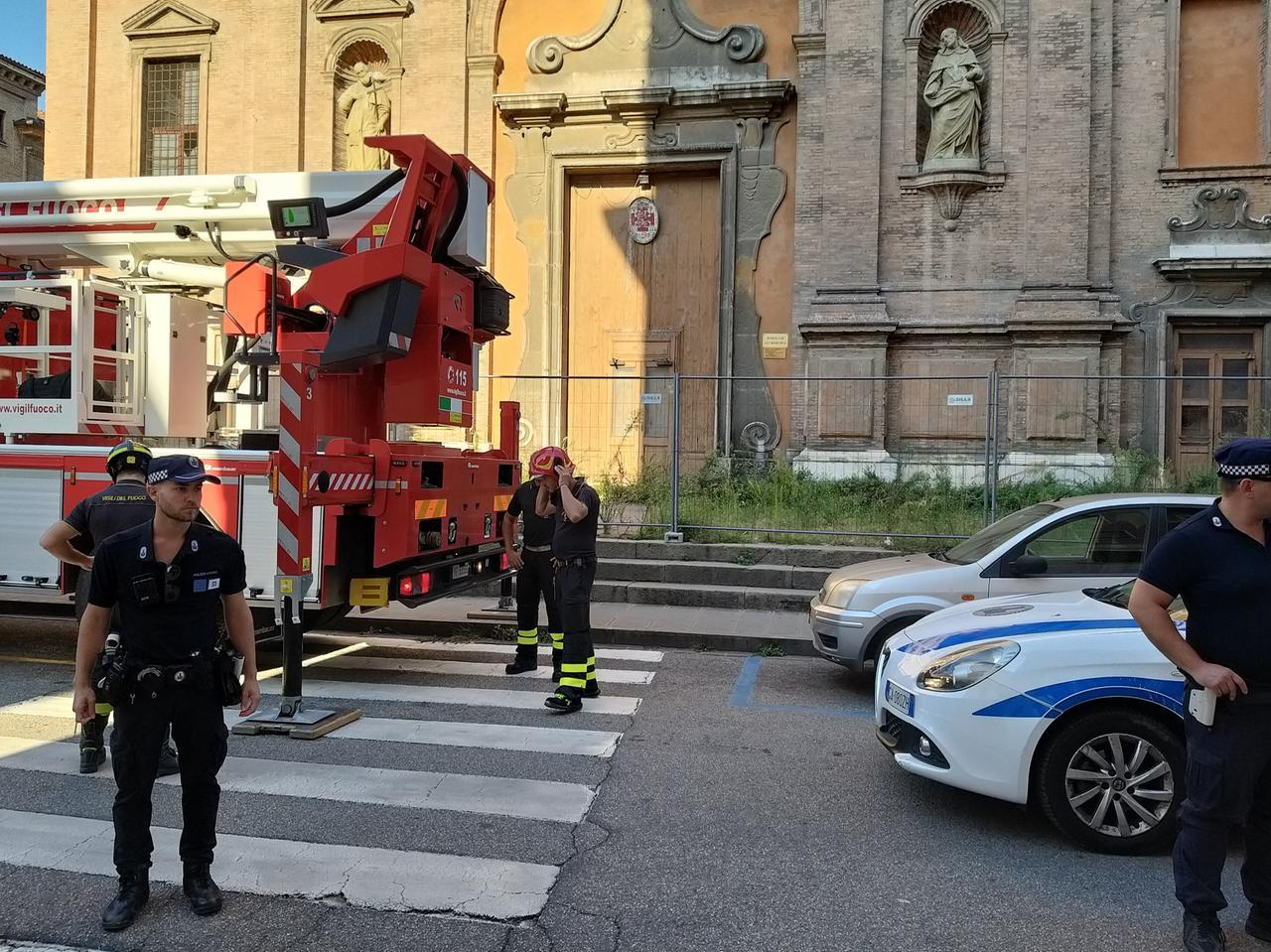 Chiesa di San Domenico a Ferrara, verifica statica dei vigili del fuoco