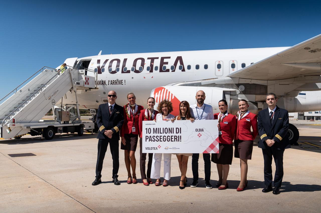 Volotea arriva al traguardo dei 10 milioni di passeggeri sullo scalo di Olbia